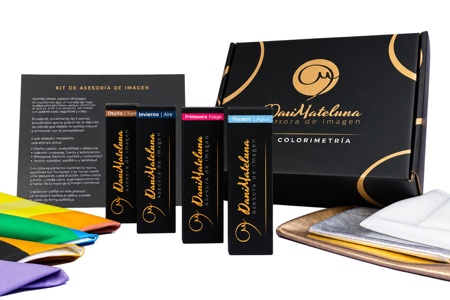 Kit de colorimetría con sus pantoneras y telas