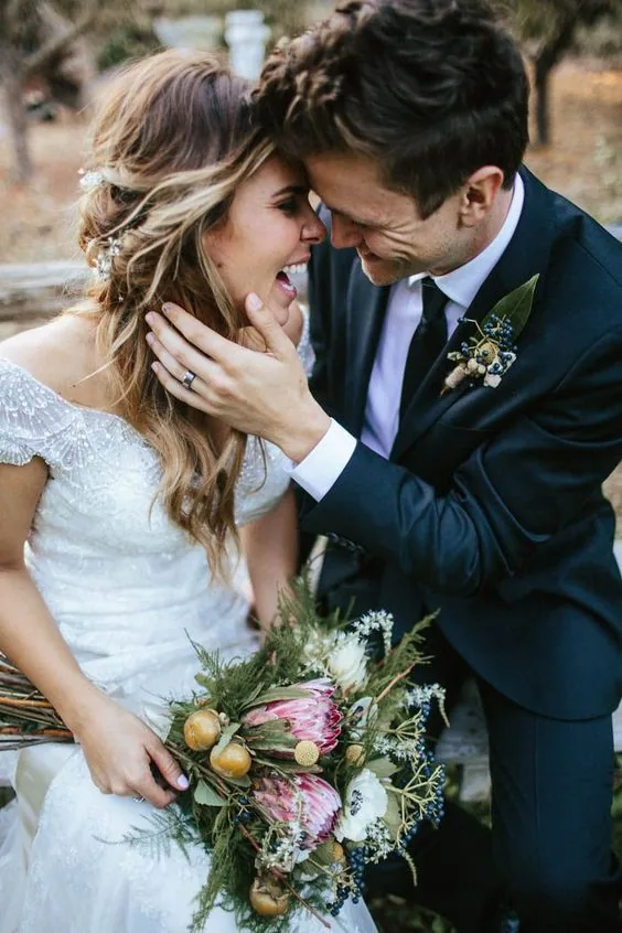 Novia y novio el día del matrimonio
